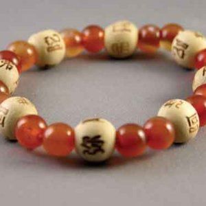 Zorbitz Karmalogy Lucky Karma Bead Bracelet Unisex Empowerment/Wisdom Carnelian